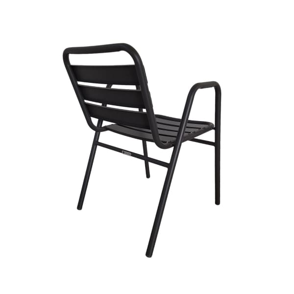 This is a product image of Kochi Outdoor 2 Chairs & Bistro Table Set in Black. It can be used as an Outdoor Furniture.