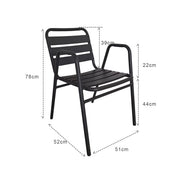 This is a product image of Kochi Outdoor 2 Chairs & Bistro Table Set in Black. It can be used as an Outdoor Furniture.