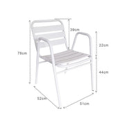 This is a product image of Kochi Outdoor 2 Chairs & Bistro Table Set in White. It can be used as an Outdoor Furniture.